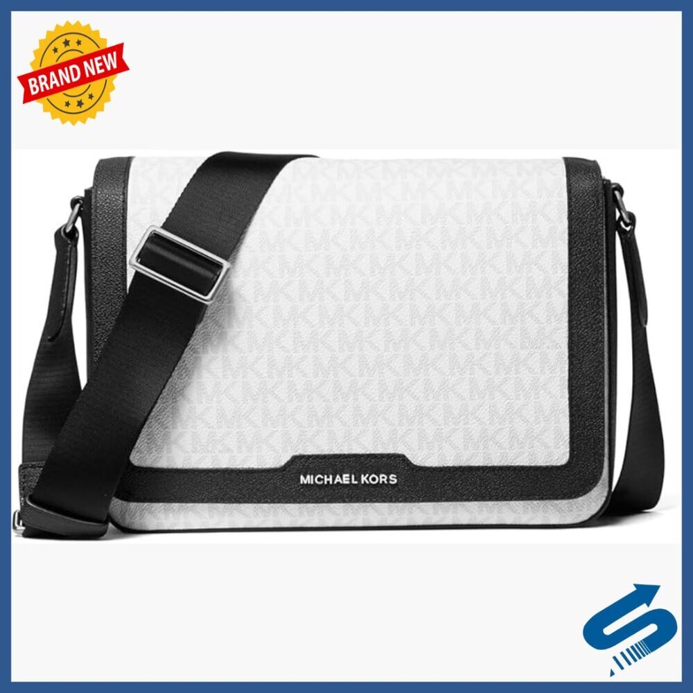 Men's Crossbody Bag with Laptop Compartment, Adjustable Strap, Multiple Pockets